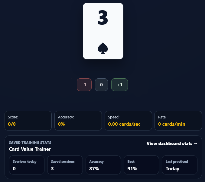 Card Value Trainer